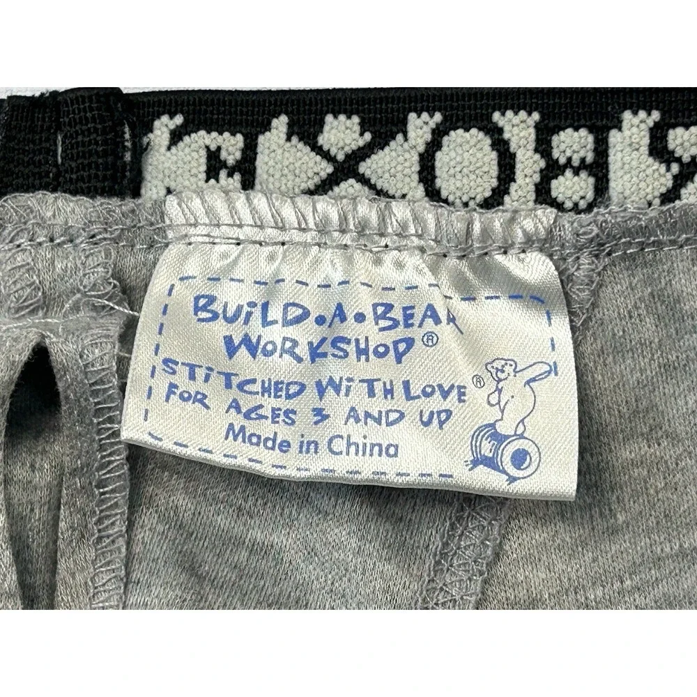 Build-A-Bear Workshop Gray Boxer Shorts Elastic Logo Waistband Bearboxer‎